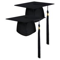 Fiestas Guirca Afstudeer/geslaagd hoedje - 2x - zwart - diploma uitreiking - examen gehaald
