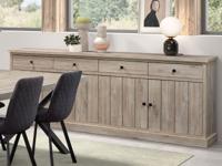 Dressoir TORYKA 4 deuren 4 lades strandeik