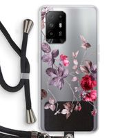 Mooie bloemen: Oppo A95 5G Transparant Hoesje met koord