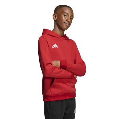 adidas Entrada 26 Hoodie Kids Rood Wit adidas Entrada 26 Hoodie Kids Rood Wit