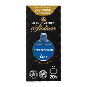 Gran Maestro Italiano Decaffeinato - 20 koffiecups