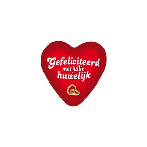 Gefeliciteerd met jullie huwelijk decoratie bord 49 cm   -