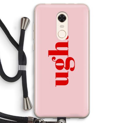 Ugh: Xiaomi Redmi 5 Transparant Hoesje met koord