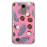 Kokosnoot roze: LG K10 (2017) Transparant Hoesje
