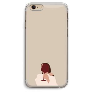 I drink wine: iPhone 6 Plus / 6S Plus Transparant Hoesje