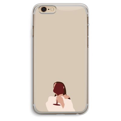 I drink wine: iPhone 6 Plus / 6S Plus Transparant Hoesje