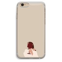 I drink wine: iPhone 6 Plus / 6S Plus Transparant Hoesje