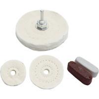 Benson Polijst set - verschillende foams - 6-delig - 102 mm - katoenen polijstschijven