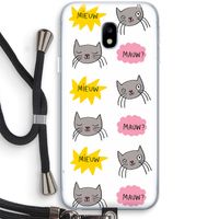 Meow: Samsung Galaxy J3 (2017) Transparant Hoesje met koord