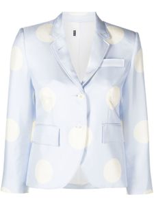 Thom Browne blazer en soie à pois - Bleu