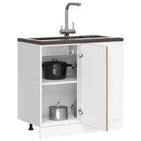 Keuken onderkast Kalmar bewerkt hout oud houtkleurig