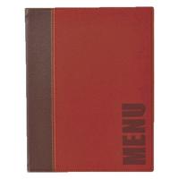 Menukaart Securit Trendy A5 1 x 2 tassen wijnrood