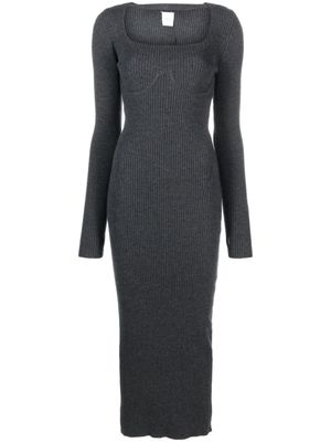 Patou robe en maille à manches longues - Gris