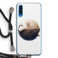 Yin Yang Wolves: Samsung Galaxy A50 Transparant Hoesje met koord
