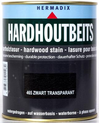 Hardhoutbeits 465 zwart transparant 750 ml - Hermadix