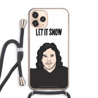 Let It Snow: iPhone 11 Pro Max Transparant Hoesje met koord