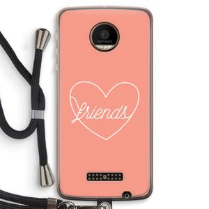 Friends heart: Motorola Moto Z Force Transparant Hoesje met koord