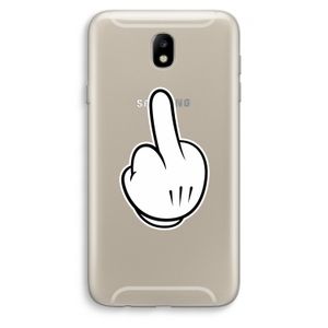 Middle finger black: Samsung Galaxy J7 (2017) Transparant Hoesje