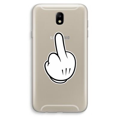Middle finger black: Samsung Galaxy J7 (2017) Transparant Hoesje