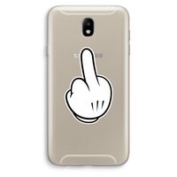 Middle finger black: Samsung Galaxy J7 (2017) Transparant Hoesje