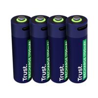 Trust Via USB-C oplaadbare AA-batterijen (4 stuks) Batterij Blauw Trust Via USB-C oplaadbare AA-batterijen (4 stuks) Batterij Blauw