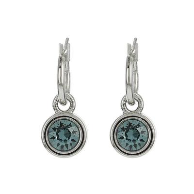 Biba Hang Oorbellen met Swarovski Steentje Ind. Sapphire