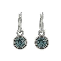 Biba Hang Oorbellen met Swarovski Steentje Ind. Sapphire