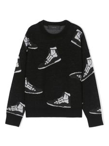 AMIRI KIDS sweat à imprimé Skeleton Foot - Noir