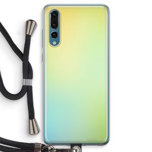 Minty mist pastel: Huawei P20 Pro Transparant Hoesje met koord