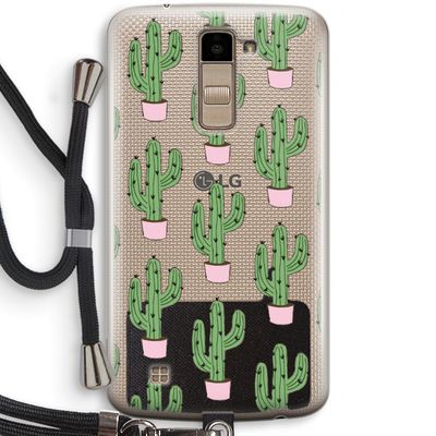 Cactus Lover: LG K10 (2016) Transparant Hoesje met koord