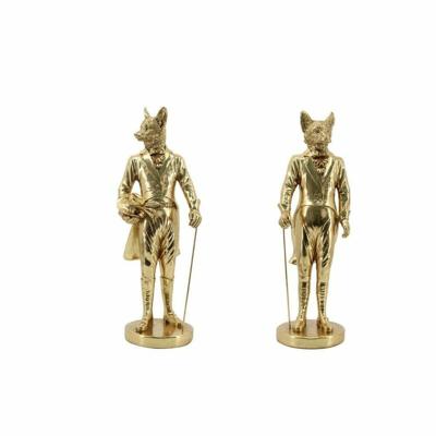 Decoratieve figuren DKD Home Decor Aluminium Hars (15 x 12,5 x 41,50 cm) (2 Stuks)