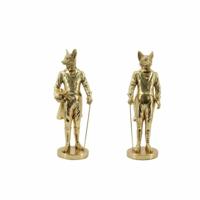 Decoratieve figuren DKD Home Decor Aluminium Hars (15 x 12,5 x 41,50 cm) (2 Stuks)