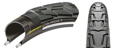 Buitenband Continental Ride City Puncture ProTection 28 x 1.60" / 42-622 - zwart met reflectie