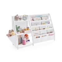 Kinderboekenkast met opbergrek