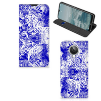 Mobiel BookCase Nokia G10 | G20 Angel Skull Blauw - thumbnail