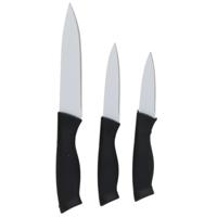 Gerimport Keukenmessen / schilmessen set - 3x stuks - RVS - scherpe messen