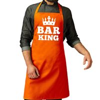 Oranje Bar King keuken schort heren