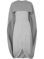 Burberry robe mi-longue à cape superposée - Gris