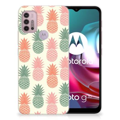 Motorola Moto G30 | G10 | Siliconen Case | Ananas