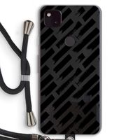 Zwarte vegen: Pixel 4a 5G Transparant Hoesje met koord