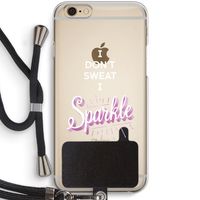 Sparkle quote: iPhone 6 / 6S Transparant Hoesje met koord