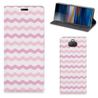 Sony Xperia 10 Plus | Hoesje met Magneet | Waves Roze
