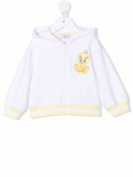 Monnalisa veste brodée à capuche - Blanc