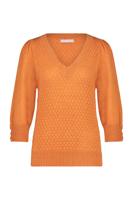 Mya ajour pullover - ginger - 07108