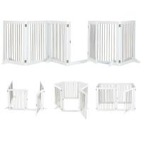 Huisdierhek Huisdierbox 6 Panelen voor Honden en Katten Vrijstaand Hondenhek 80 x 61 x 1,8 cm Wit