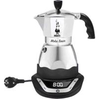 Elektrische Italiaanse koffiemaker - BIALETTI - MOKA TIMER - 6 kopjes - 300 ml - Roestvrij staal