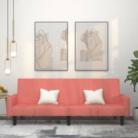 Slaapbank 2-zits fluweel roze