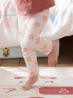 Meisjeslegging van ribtricot lichtroze