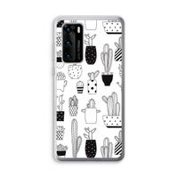 Cactusmotief: Huawei P40 Transparant Hoesje