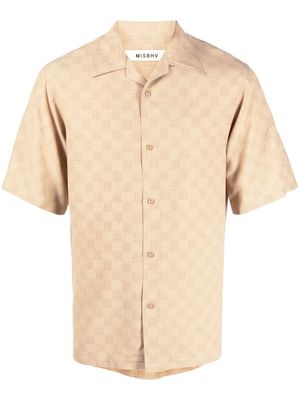MISBHV chemise à imprimé monogrammé - Tons neutres